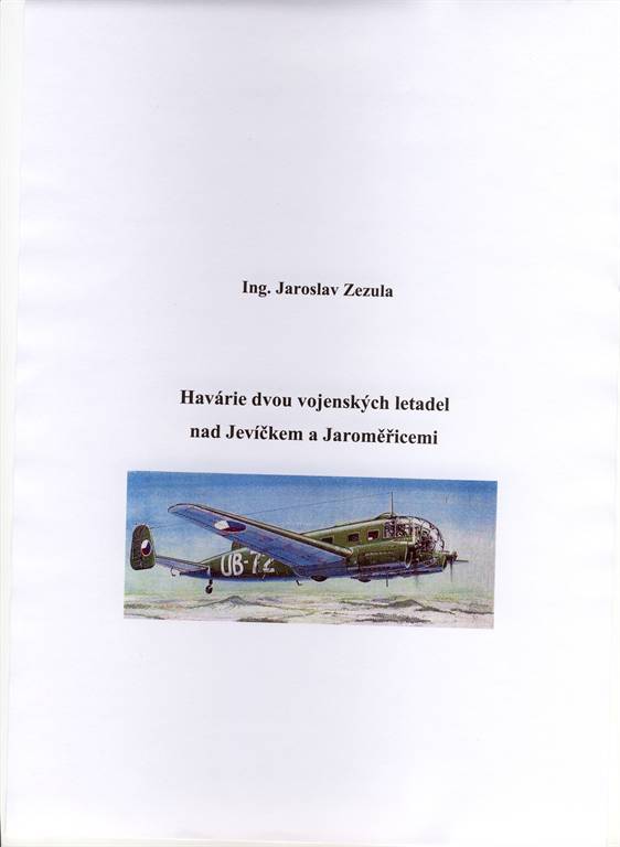 Havárie dvou vojenských letadel nad Jevíčkem a Jaroměřicemi