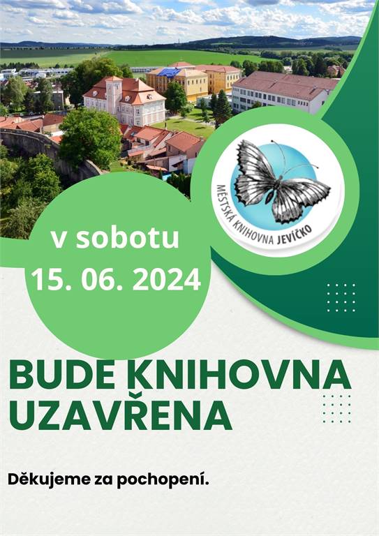 V sobotu dne 14.06.2024 je knihovna pro veřejnost uzavřena.