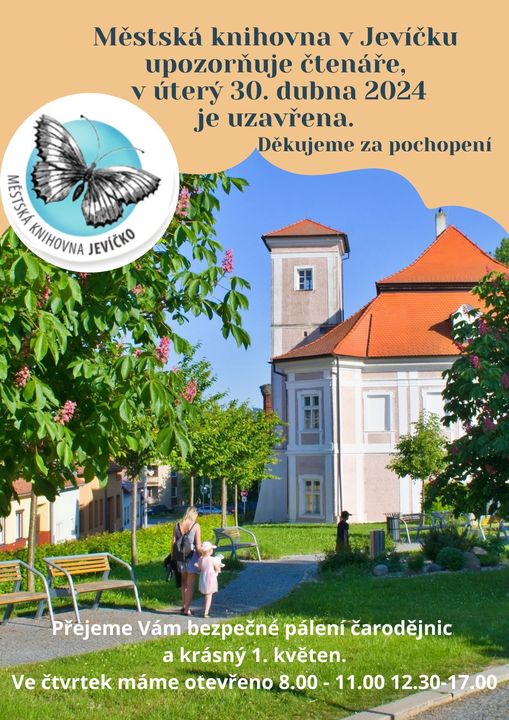 V úterý 30. dubna 2024 je knihovna uzavřena